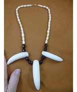 G157-45 up to 3-1/4&quot; HUGE GATOR T**TH water buffalo 22&quot; Necklace Alligat... - $5,283.65 MXN