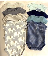 Carters Newborn Bodysuit Lot Of Eight 4 Sized Newborn 4 Sized 3 Months - £14.43 GBP