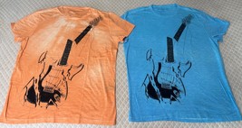 Lot of 2 John Varvatos Star USA Men&#39;s Stone Wash  Broken Guitar T-Shirt ... - $59.98