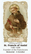 St. Francis of Assisi Laminated Prayer Card (5-pack) - £10.17 GBP