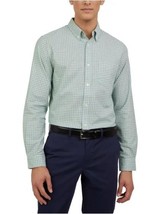 Ben Sherman Mens Dress Shirt Green Multicolor Check Oxford Long Sleeve B... - $42.99