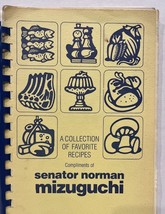 Collection of Favorite Recipes by Senator Norman Mizuguchi Cookbook Hawaii RARE - £19.46 GBP