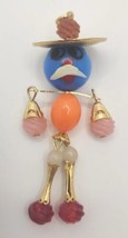 Vintage Jointed Beaded People Necklace Pendant Key Chain Random Select Sku235 4 - £10.38 GBP