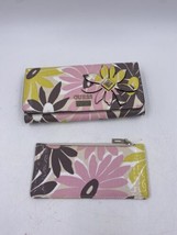 Guess Floral Flap Front Large Wallet and Zip Top Coin Purse Pink, Brown, Yellow - £16.30 GBP