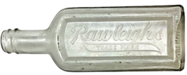 RAWLEIGH&#39;S EMBOSSED GLASS PHARMACY MEDICINE APOTHECARY BOTTLE  6.5&quot; USA - £7.17 GBP