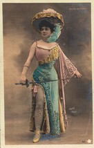 Vintage Folies Bergère Postcard c.1900  Woman with Fencing Sword Collectible - £18.48 GBP