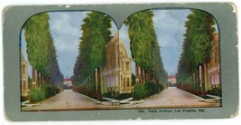 c1900&#39;s Colorized Stereoview Palm Avenue, Los Angeles, Califorina - £7.49 GBP