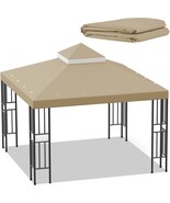 The Sumfaller 10X10 Ft Gazebo Replacement Canopy Top Cover Double Tiered... - $1,095.78 MXN