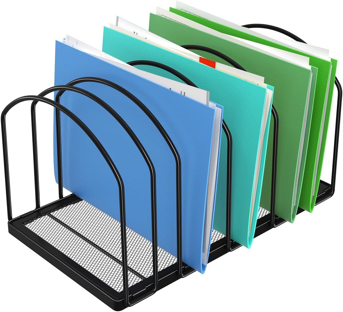 Simple Trending 9 Section Metal File Sorter Organizer For Desk Home, Black - $31.94