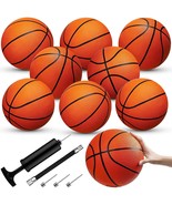 8 Pack Basketballs Set Size 7 Rubber Basketballs With Pump Set Outdoor I... - £54.67 GBP