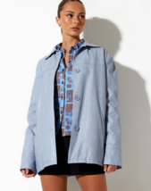 Motel Rocks Walta Jacke IN PU Puderblau (MR9) - £53.26 GBP