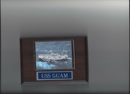Uss Guam Plaque LPH-9 Navy Us Usa Military Amphibious Missile Destroyer Ship - £3.10 GBP