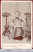 Cutest Little Boy  in Dress, Vest &amp; Bow Tie Cabinet Photo - Manchester, NH - $12.25