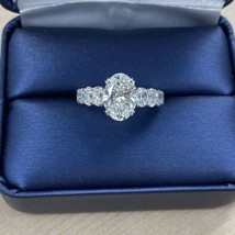 3.10 Ctw Oval Brilliant Cut Lab Grown Diamond Engagement Ring 14k White ... - $1,839.60