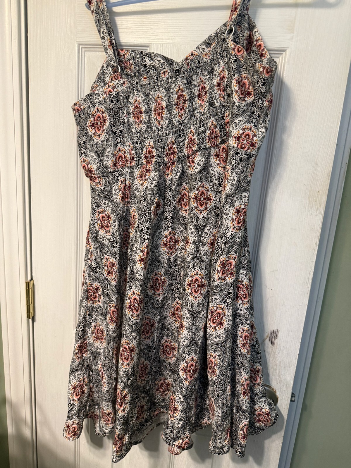 Torrid Dress Women 0 White Blue Floral Strapless A-Line - $15.83