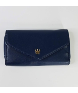 Donbrook Purse Handmade Crown Small Pouch Wristlet Navy Blue Removable W... - £11.67 GBP