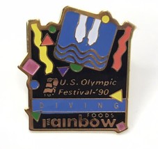 Rainbow Foods U.S. Olympic Festival 1990 Diving Lapel Hat Pin Water Sports - £4.48 GBP