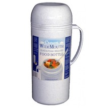 Brentwood 1.0L Wide Mouth Mouth Glass Vacuum / Foam Insulated Food Thermos - $34.98