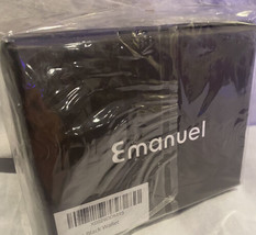 Emanuel Womens Pouch Wallet - Genuine Leather - Black, New In Box - £18.96 GBP