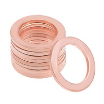 uxcell 10Pcs 14mm x 20mm x 1.5mm Copper Flat Washer for Screw Bolt - £11.38 GBP