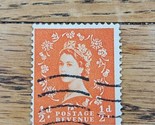 Great Britain Stamp Queen Elizabeth II 1/2d Used Wave Cancel 317 - $0.94