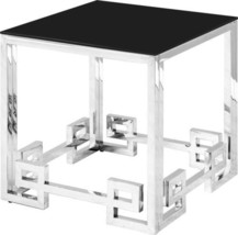 Accent Table Contemporary Silver Glass - £539.74 GBP