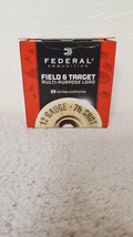 Vintage FEDERAL Field &amp; Target 12 Gauge 7.5 Shot Empty Ammo Box - £7.86 GBP