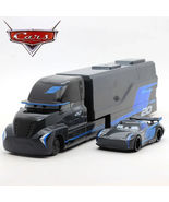 2PCS Disney Pixar Cars NO.20 Jackson Black Storm &amp; Hauler Truck Model Ca... - $36.48 CAD