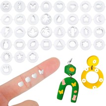 Set Of 36 Polymer Clay Cutters For Earring Small Jewelry Plastic Molds Pottery T - £26.85 GBP