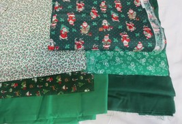 Christmas Fabric Cabin Snowman Holly Santa Mittens Solid U-Pick - £3.99 GBP+