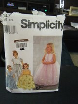 Simplicity 9147 Girl&#39;s Formal Dress &amp; Jacket Pattern - Size 6/7/8 - $7.14