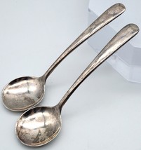 Vintage Eales 1779 Silver Plated Soup Spoons - Made in Italy - 6 In - Se... - $15.99
