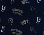 University of Pitt Pittsburgh Panthers Blue College Fleece Fabric Print ... - $12.97