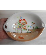 Vintage Japan lusterware poppy Floral trinket dish nut candy change keys... - $10.00