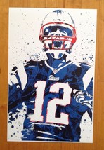 Tom Brady #12 Pumped Up Poster 17 X 11 New England Patriot Super Bowl Ch... - £9.27 GBP