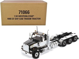 Western Star 4900 SF Tridem Day Cab Truck Tractor Black &quot;Transport Series&quot; 1/50 - £74.87 GBP