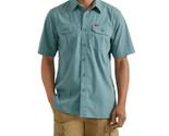 Wrangler® Men&#39;s Relaxed Fit Short Sleeve Twill Shirt, Blue Heather Size M - $22.76
