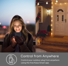 Outdoor Wi-Fi Outlet Plug App Controlled Comp w/ Alexa Google Home Water Resist - £15.15 GBP