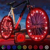 2 Tire Pack LED Bike Wheel Lights with Batteries Included Get 100 Brighter and V - £48.58 GBP