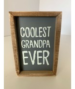 Grandpa Gift - Coolest Grandpa Ever - Wooden Box Sign- Primitives By Kat... - £6.20 GBP