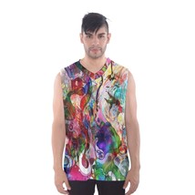 New DMT Abstract psychedelic trippy Men&#39;s Basketball Tank Top full print... - $22.99+