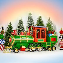 Zaer Ltd. Large Metal Christmas Train Commercial Decoration (12.5 Feet L... - £10,641.72 GBP+