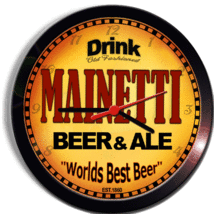 MAINETTI BEER and ALE BREWERY CERVEZA WALL CLOCK - $29.99