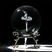 HDCRYSTALGIFTS 3D Laser Engraved Ballerina Dancing 2.4&quot;D x 2.4&quot;W x 3.2&quot;H - $22.01