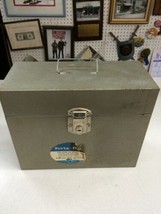 Mid Century industrial metal storage file box vintage scrapbooking 12.5x... - $59.99