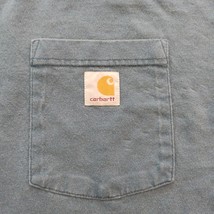 Carhartt K87 Original Fit Men's T-Shirt Size XL Bluestone Crew Neck with Pocket image 5