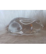 Princess House Bunny Rabbit Pets Laying Down 24% Lead Crystal  - $368.15 MXN