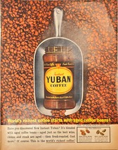 Yuban Coffee World&#39;s Richest Coffee Aged Beans Instant-1961 Vintage Prin... - $181.16 MXN