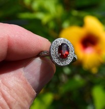 Garnet Ring Size 7, Spessartine, 1.72 cwt. Natural Earth Mined . - £93.50 GBP