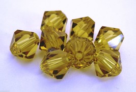 5 6mm Swarovski 5301 Crystal Bicones - Lime(Please read item description) - £0.98 GBP